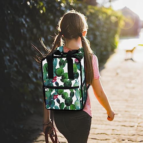 Sac à dos pour garçons multicolore à motif cactus tendance