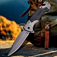 Taschenmesser für Outdoor & Survival Taschenmesser mit Glasbrecher, Gurtschneider Jagdmesser Messer Outdoo Camping MAQ2083B