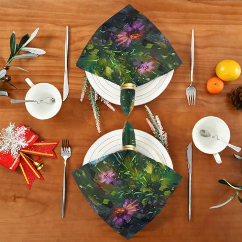 Servilletas de tela con diseño elegante de libélula set x6 miniatura 5