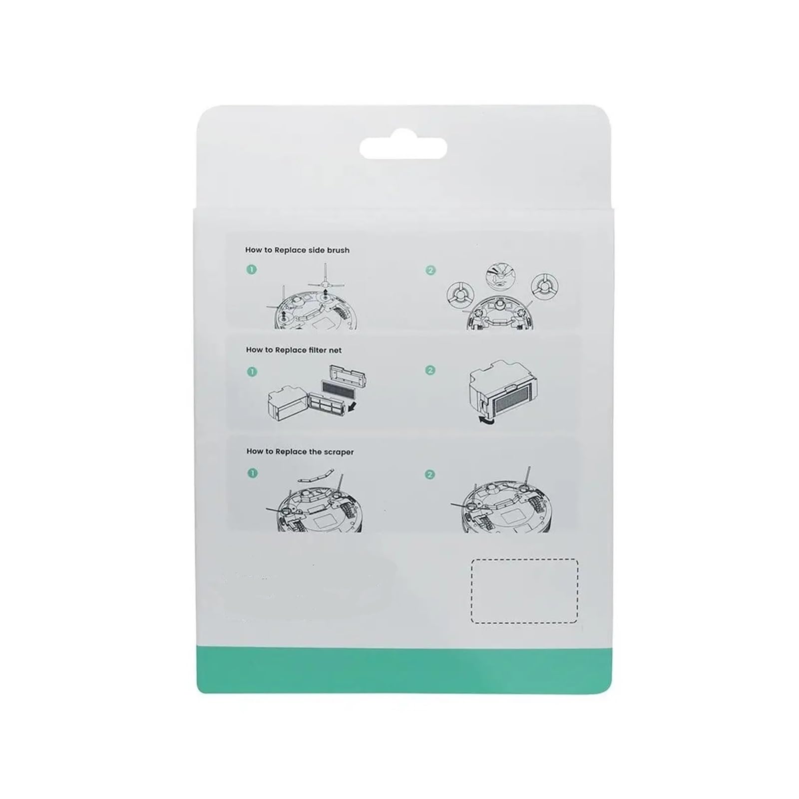4er-Pack Seitenbürste und HEPA-Filter, kompatibel mit Lefant M210 N1 OKP K2