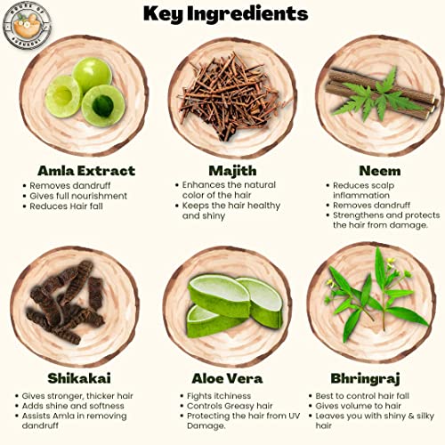 Image of anti dandruff shampoo - for women and men, sulphate and paraben free herbal shampoo for dry and frizzy hair, anti hairfall mild clarifying cleanser, natural hair care products