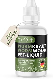 GreenPet Wurm Kraut Pet Liquid Tropfen Flüssig - Natürliche Wurmkur Alternative, vor, bei & nach Wurmbefall Hund, Katze & Kaninchen, alle Haustiere, pflanzliches Wurmmittel 50ml product image