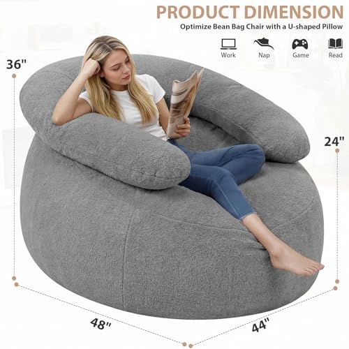 HABUTWAY Giant Bean Bag Chair, Oversized Beanbag Chair with Filler - image 2