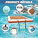 GYMMALL Inflatable Floating Dock, 10Ft Floating Dock for Lakes with Rope Ladder and Non-Slip EVA Platform, Inflatable Dock Floating Platform Island Raft for Boats, Pool, Beach, Ocean