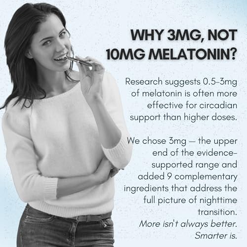 Image of Melatonin 3mg Sleep Tablets | 11 Actives Sleep Supplement with 5-HTP, Ashwagandha, Tagara & L-Theanine | Sleep Cycle & Nighttime Calm Support | Non-Habit Forming | 90 Veg Tablets (90 Days)
