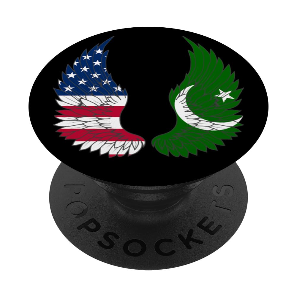 Pakistan Flag Independence Day American Pakistani August 14 PopSockets Adhesive PopGrip, Black
