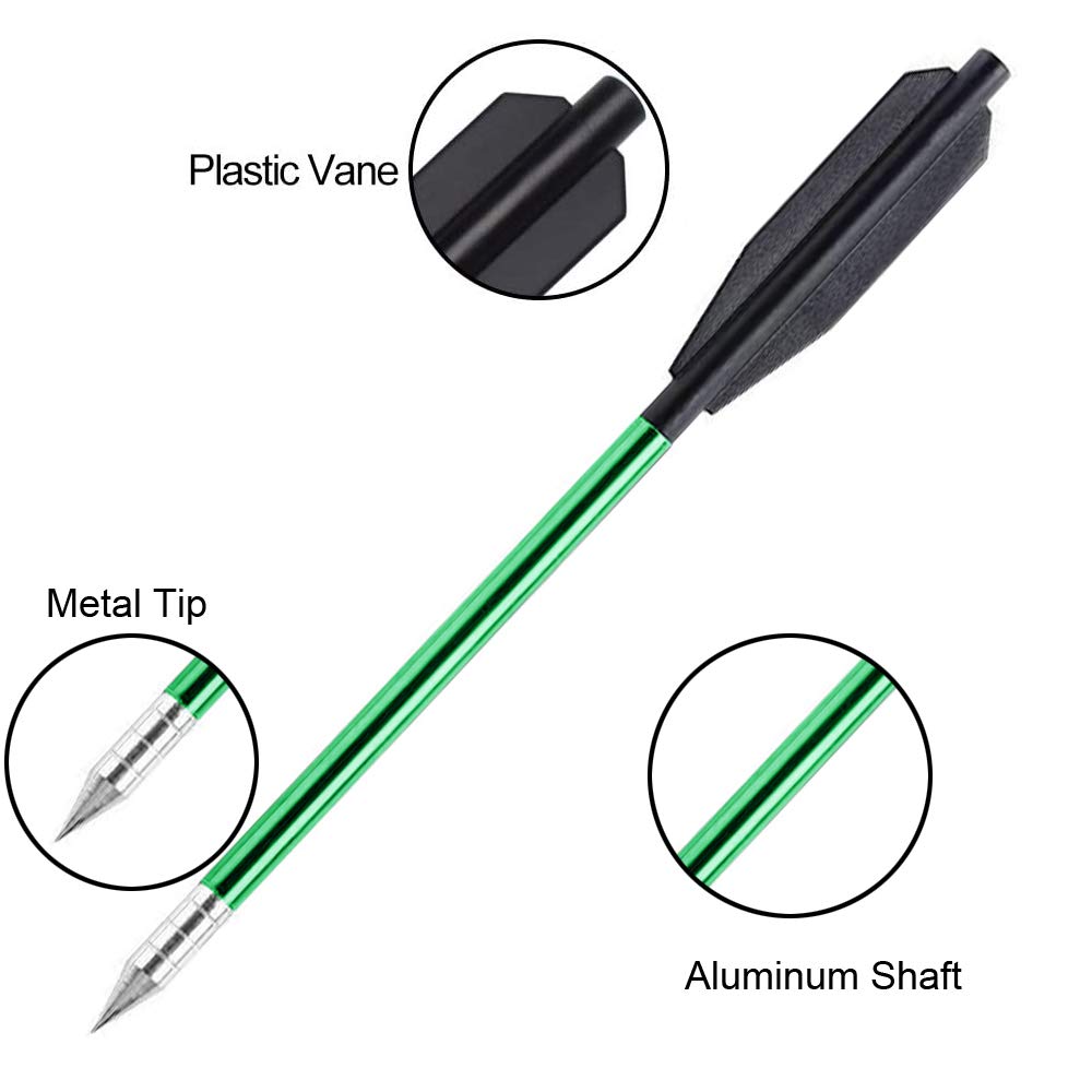 Aluminium Pistolenarmbrust Bolzen Pfeile,6,5" Armbrustbolzen Armbrustpfeile for 50 lb / 80 lb Pistole Armbrust Präzisionsziel,Ideal zum Üben von Schießzielen,kleine Jagd