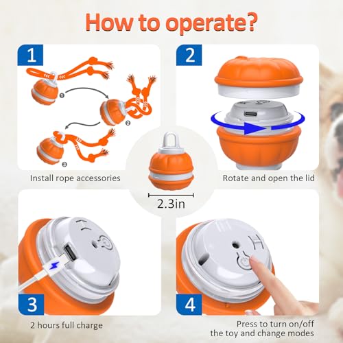 Peppy-Pet-Ball-for-Dogs-Dog-Interactive-Toys-Dog-BallMotion-Activate-Rolling-Ball-for-PuppySmall-Dogs-Automatic-Moving-Dog-ToyUSB-Rechargeable-Dog-Ball