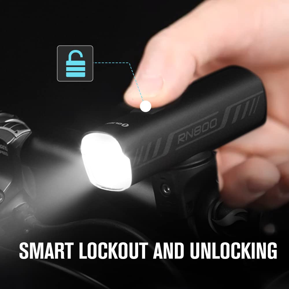 OLIGHT RN 800 Luce per Bicicletta Potente Lampada Anteriore per Bici Gamma 800 Lumen Lampada Ricaricabile IPX6 Impermeabile da 137 Metri con Batteria,Antiurto e Antiriflesso Bici da Strada