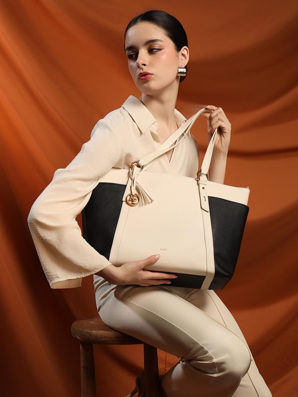 Image of Kazo Karl Tote | Premium Faux Leather Handbag for Women | Minimalist Structured Shopper for Work & Transit