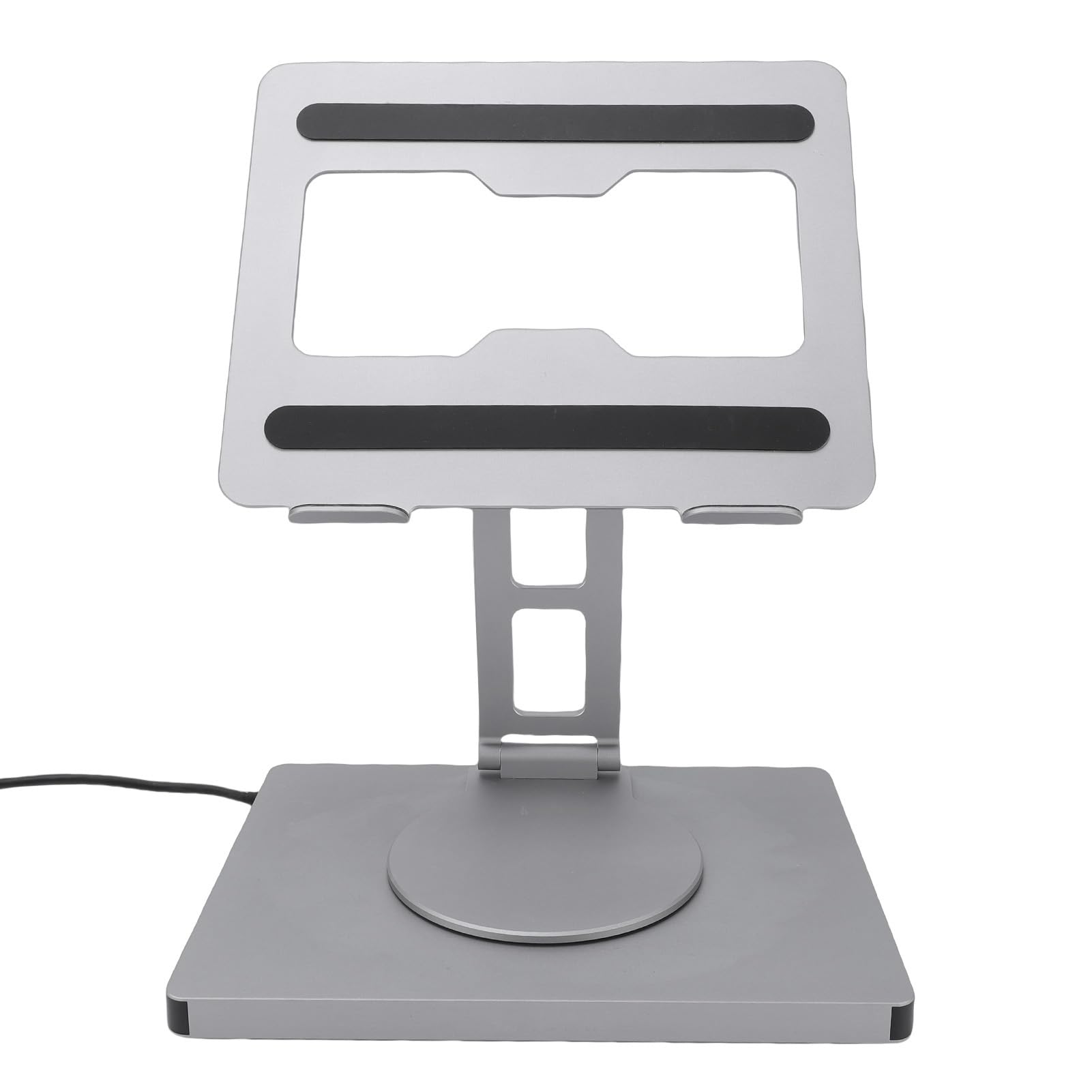 Supporto per Docking Station per Laptop 2 in 1, Supporto per Laptop in Lega di Alluminio, Hub USB C 10 in 1 con Ricarica Rapida PD da 100 W e Pieghevole Regolabile con Rotazione a 360 Gradi,