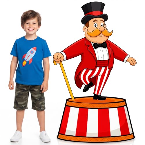 Image of Qunclay 4ft Circus Trainer Cardboard Cutout Carnival Party Decoration