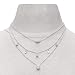 Produktbild Jovono Mehrlagige Kristall-Quasten-Halskette, Halsreif, Halskette, Schmuck für Frauen und Mädchen (Silber)