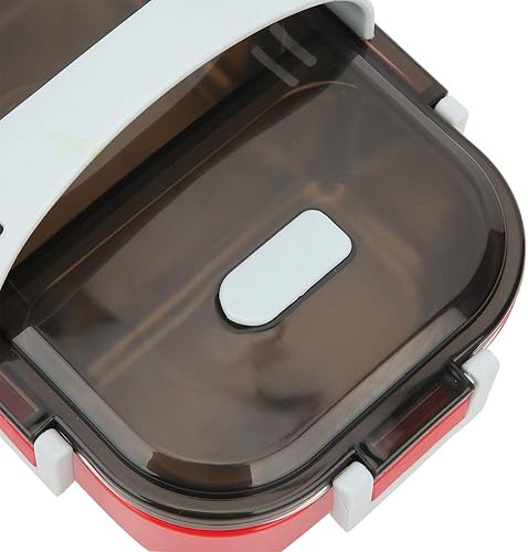 Miniatura 8 de Fiambrera portátil de acero inoxidable con orificio de ventilación y hebillas cortas para viajes al aire libre, camping, picnic, 23.7 fl oz 8.3 x