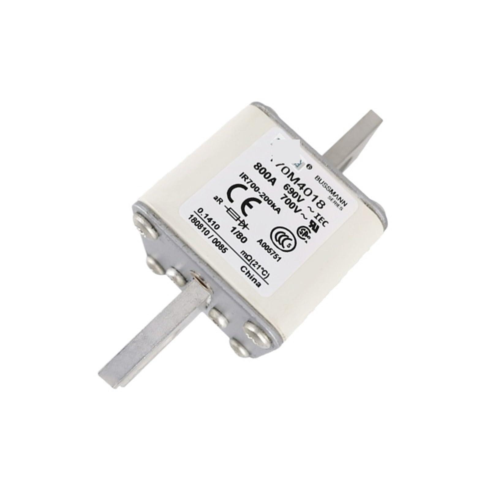 Fusible rapide 170M4066 contre surcharges électriques basse tension