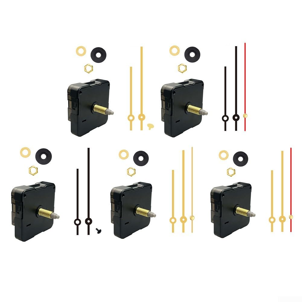 Mécanisme D'Horloge Silencieux à Piles Avec Aiguilles - Kit De Remplacement Doré Pour Horloge Murale DIY - 8