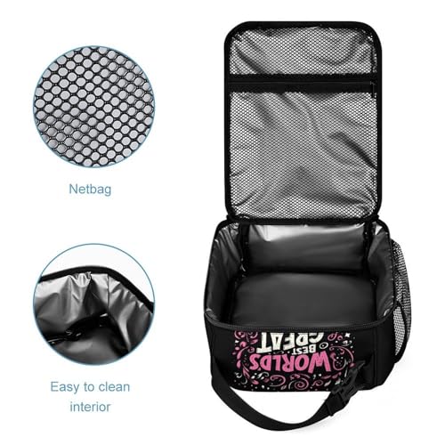 Worlds Best Great Grandma Travel Backpack Lunch Box Pencil Case 3Pcs Set for Men Women Office Outing University 6