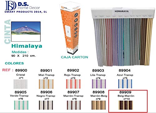 BAI PIN HUI Cortina para Puerta Exterior (Beige&Marron)