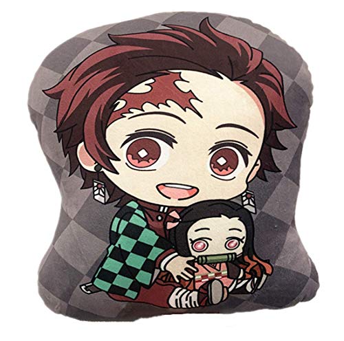 D-TREE Almohada Demon Slayer de 16 pulgadas, almohadas de felpa Kamado Tanjirou, cojín de decoración de dibujos animados de anime de 40 cm (Kamado Tanjirou) Cover