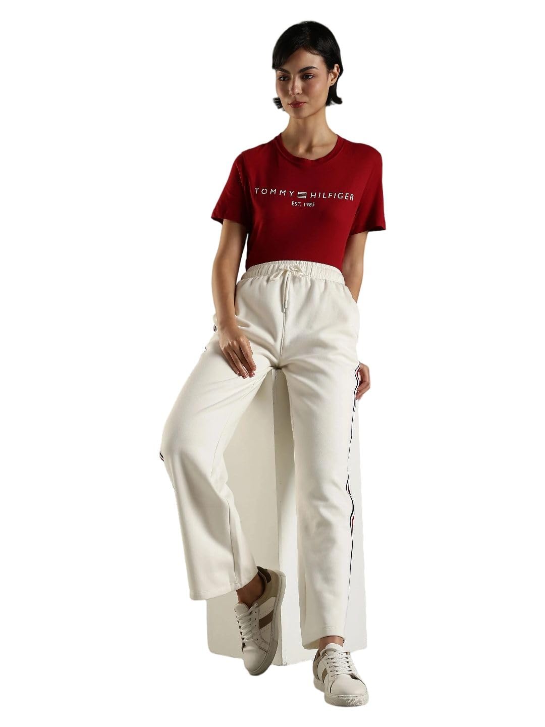 Wide Fit Solid Mid Rise Trackpant-image-10