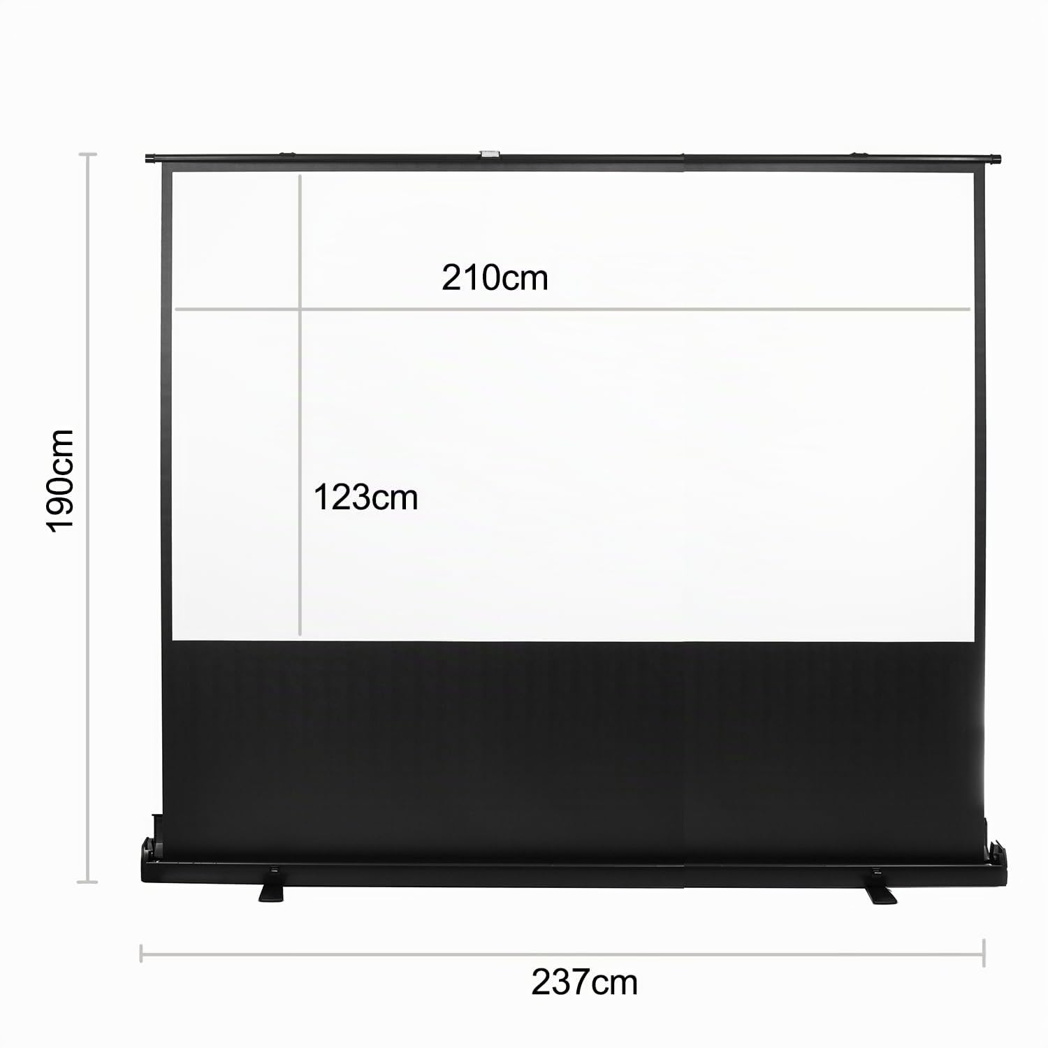 Écran de Projection Portable Compact Sol 100" 16:9 | Carrying case with handle Matt white Viewing area: 210 x 123 cm Reflection: 1.0 G