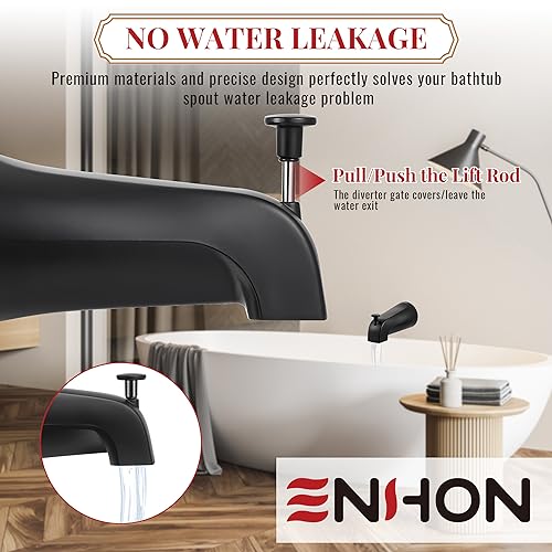 image for Enhon Slip on Tub Spout with Diverter, Compatible with American Standa