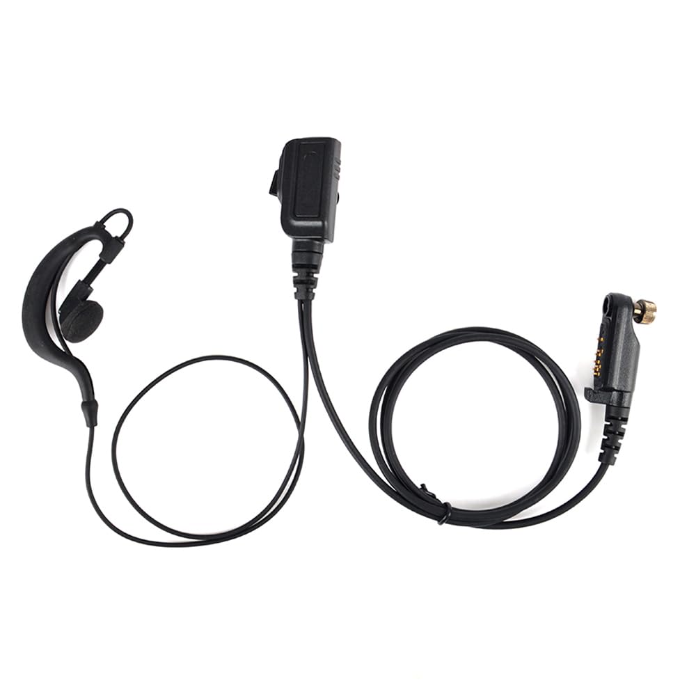 HYS Auricolare a forma di G compatibile con radio bidirezionale Hytera HYT PD600 PD602 PD605 PD662 PD665 PD680 PD682 PD685 X1e X1p