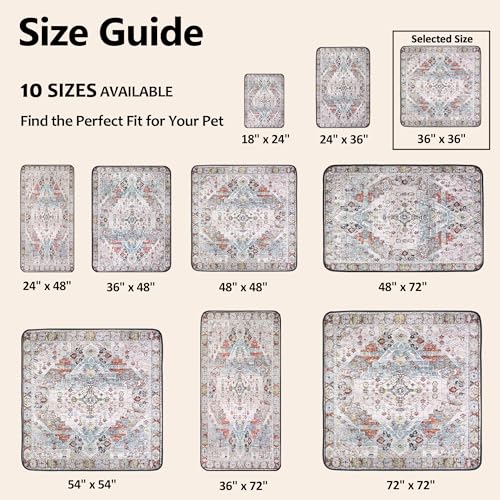 Image of Washable Pee Pads for Dogs, Reusable Puppy Potty Training Pads, Ultra-Absorbent Thick Waterproof Leak-Proof Non-Slip Pads & Mat for Crate, Playpen, Floor, Whelping & Housebreaking , 2 Pack 36 inchx36 inch