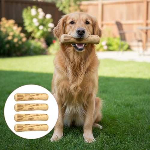 JcvPot Kaffeeholz Für Hunde, 4 Stück Kauholz Für Welpen, XXS Hundespielzeug Zur Zahnpflege, Natürliches Kauspielzeug Für Kleine Hunde, Länge 14 cm, Durchmesser 1,8-2 cm