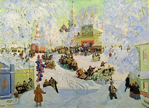 Tableau Shrove Tide Kustodiev 60x90cm pour sublimer un mur de chambre vide
