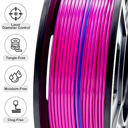 Image of Reprapper PLA Filament 4 X 250g Color Pack, Triple Color Filament Coextrusion PLA 1.75mm for 3D Printer, 4 Spools Silk Rose /Blue /Green, red-blue1-gold, Purple /Blue /Yellow, Gold /Copper /Black