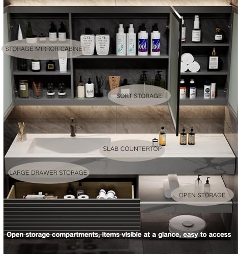 Luxury Bathroom Storage Tower Cabinet