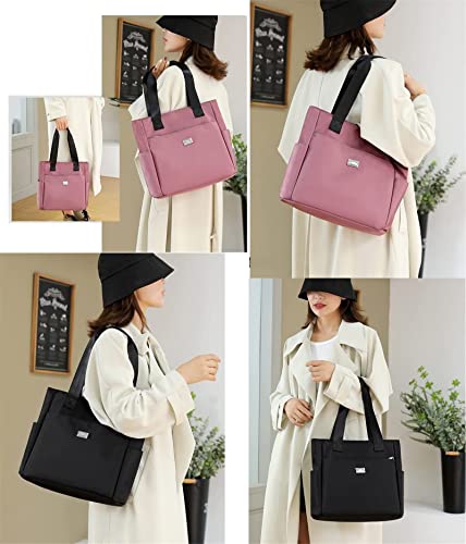 Symmetryup tote bag, Large Capacity Water Repellent Multi Pocket Nylon Shoulder Bag, Travel Crossbody Bags for Women3
