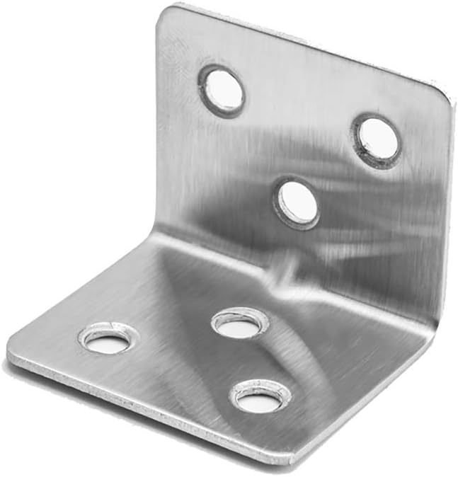 BCQLI 6 Hole Angle Code Right Angle, 32mm x 38mm x1mm Thick 4 PCS