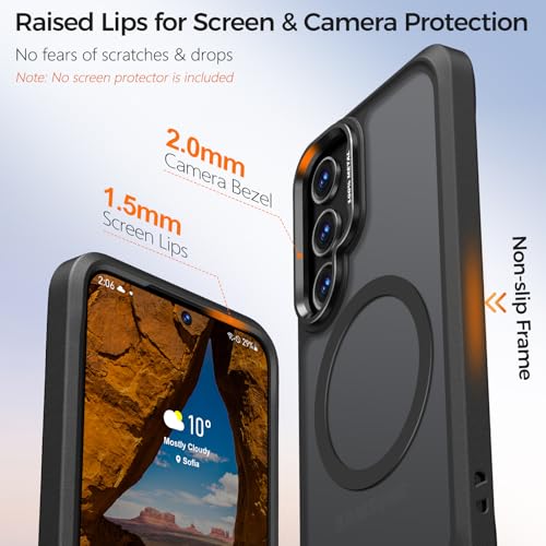 Image of Rayboen for Magnetic Matte Samsung S23+ Plus Case, Black