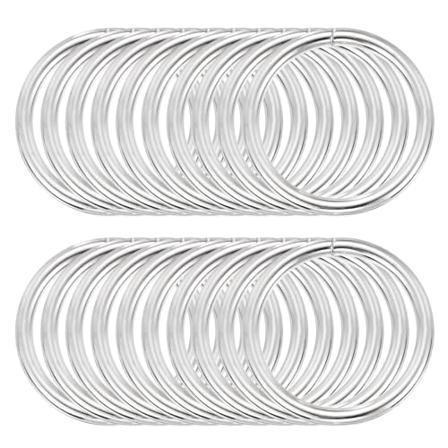 Anneaux en métal pour macramé et couronne florale argenté x30