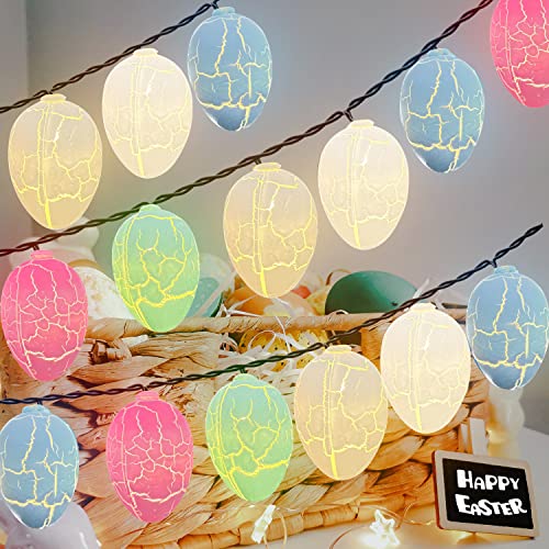 Easter Decorations,Innens Easter Eggs String Lights 25Ft Solar,Easter Decorations For The Home Garden Yard Path Lawn,Easter Decor Outdoor Waterproof 20 Led Color Changing Lights With 8 Lighting Modes #TOP4