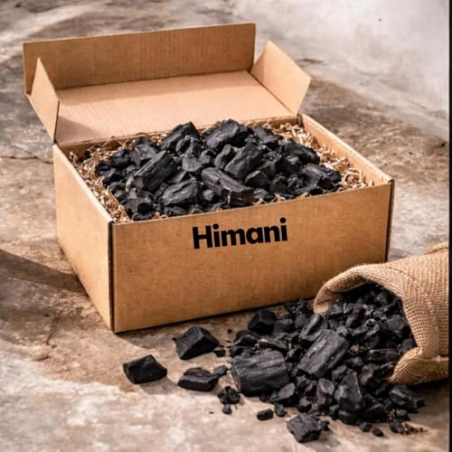 Image of Natural Wood Charcoal Cooking Coal for Smoking Food Barbeque-Grilling-Cooking-Broiling-Long Burning Coal for Home,Kitchen & Garden (Charchol-3kg)