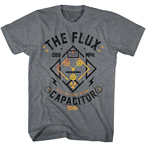 American Classics Back to The Future 80s Syfy Flux Capacitor Comedy Spielberg Movie Adult T-Shirt Gray X-Large