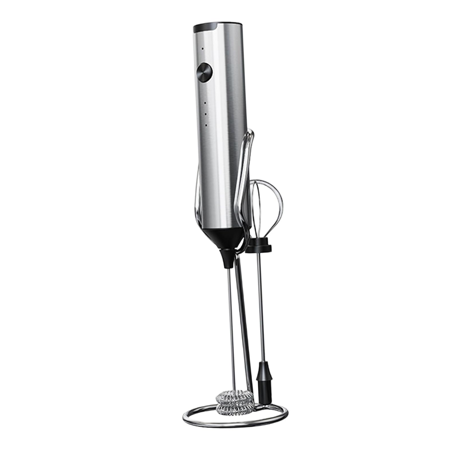 Linvimia Electric Milk Frother Whisk with Metal Heads 500mAh Rechargeable Battery Suitable for Coffee Cream and Baking Recipes Multifunctional Electric Whisk