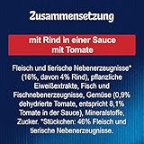 Felix Sensations Saucen Katzenfutter nass mit Rind in Einer Sauce mit Tomaten, 26er Pack (26 x 85g)