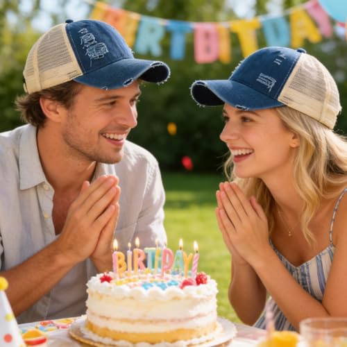 Image of Trucker Hat Distressed Baseball Cap Golf Cap Adjustable Sportswear Hat for Men Women Unisex