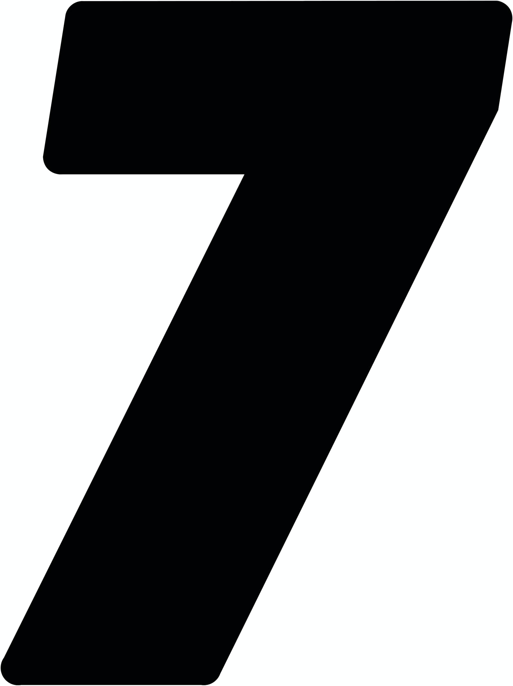 Dirt Digits DD53B-7 Black 5.5" High-Gloss Precision Die Cut Vinyl Number 7, 3 Pack