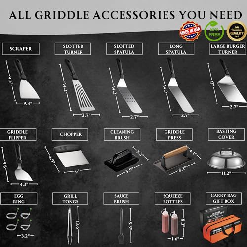Kit de accesorios para parrilla Blackstone de acero inoxidable miniatura 3