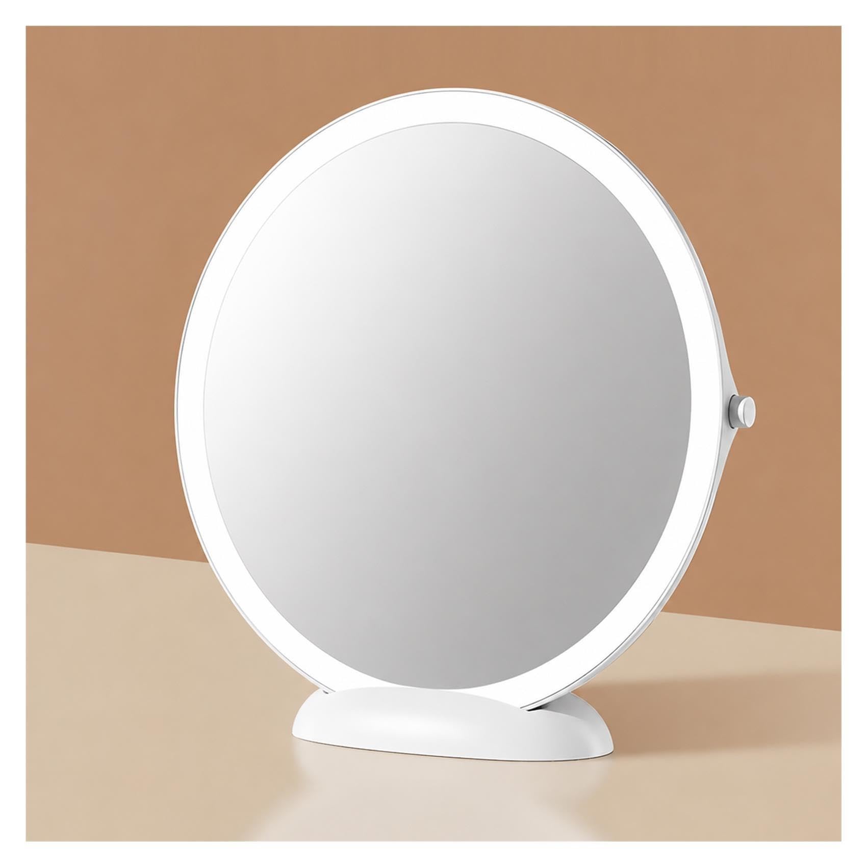 Generico Specchio LED 46cm con Luce, Specchio Trucco 3 Colori Dimmerabile