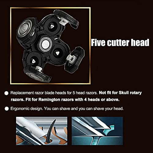 5 Heads Beard Cutter, Universal Electric Razor Shaver Head Men's Electric Shaver Heads Blades, Rotary 4D Cutter Head Double Ring Blade Shaver Head #TOP4