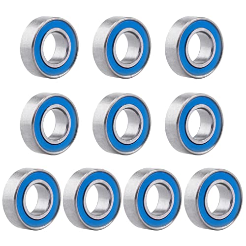 Hobbyfire High Performance Professional RC Ball Bearings 10pcs for Traxxas Arrma Axial HPI Team Associated Losi Redcat Racing RC Cars Trucks Models (6x12x4mm)