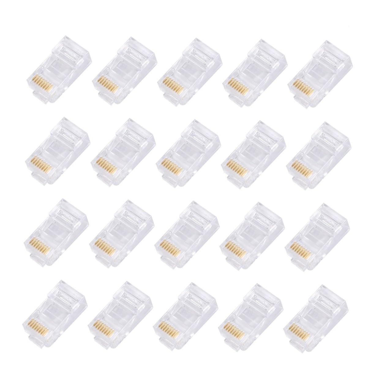 Gatuida 1000pezzi Spina per Cavo di Rete Cate Terminali Modulari Pin Cob Connettore di Rete Contatti Placcati in Oro per Trasmissione Veloce Leggero Resistente e Stabile Terminali