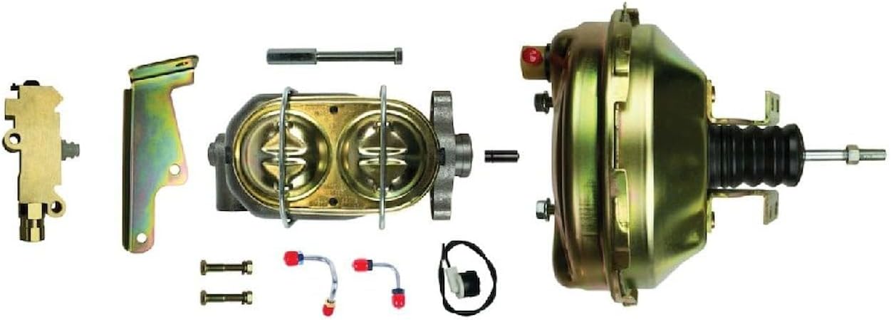 The Right Stuff Detailing G91210971 Disc front/Drum rear 9 booster, master cylinder, combination valve and steel brake lines.