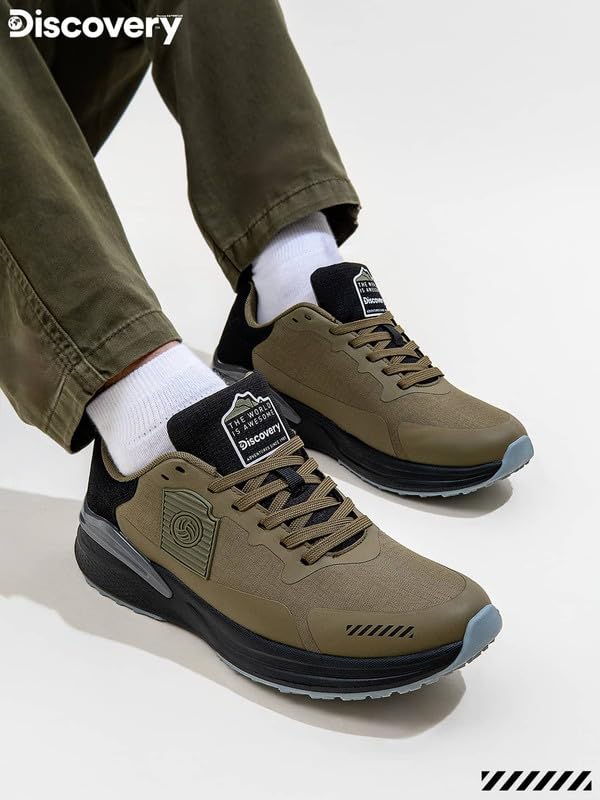 Image of Bacca Bucci Discovery Globe Sneakers for Men Lightweight Running Shoes with 95-Density Rebound Insock, Rubber Outsole & Stylish Design